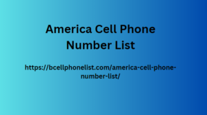 America Cell Phone Number Services