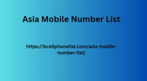 Asia Mobile Number Services